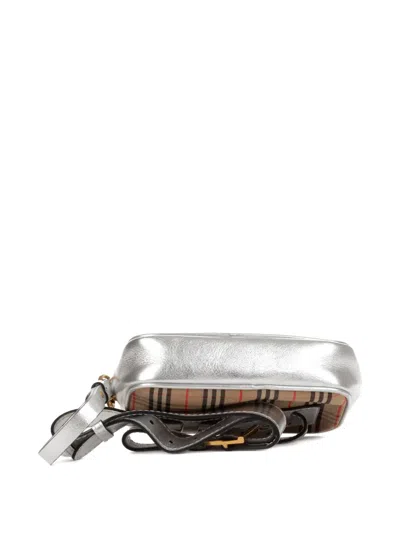 Pre-owned Burberry Check-pattern Belt Bag In Brown