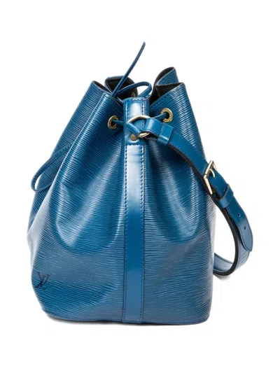 Pre-owned Louis Vuitton 1993 Noe Pm Bucket Bag In Blue