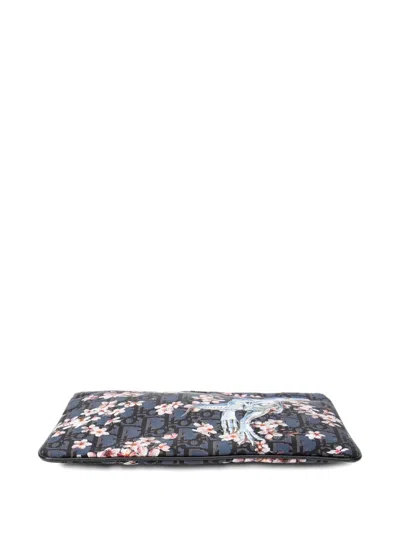 Pre-owned Dior X Hajime Sorayama Dinosaur Robot Clutch Bag In Blue