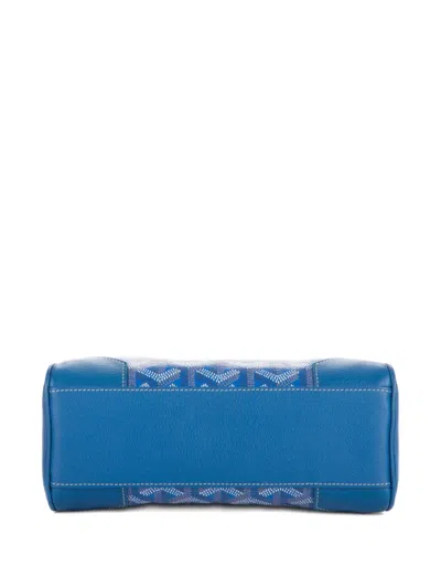 Pre-owned Goyard 2000s Top-handle Chevron Bag In Blue