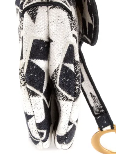 Pre-owned Dior Star Saddle Shoulder Bag In Blue