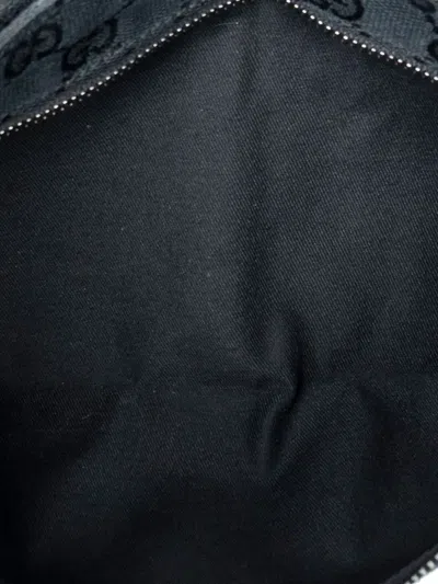 Pre-owned Gucci Gg-pattern Belt Bag In Black