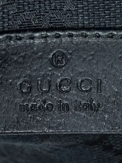 Pre-owned Gucci Gg-pattern Belt Bag In Black