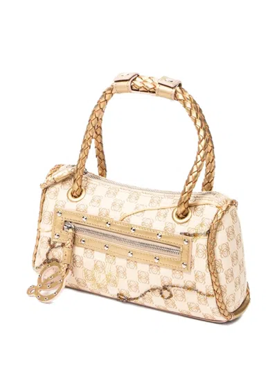 Pre-owned Loewe Anagram-print Shoulder Bag In Neutral