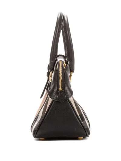 Pre-owned Burberry 2000 House Check Tote Bag In Neutral