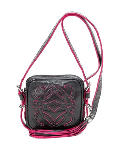 Pre-owned Loewe Anagram Cross Body Bag In Black