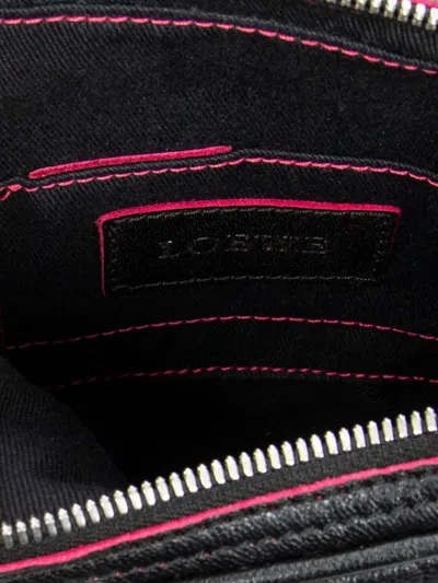 Pre-owned Loewe Anagram Cross Body Bag In Black