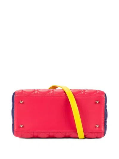 Pre-owned Dior Lady  Tote Bag In Yellow