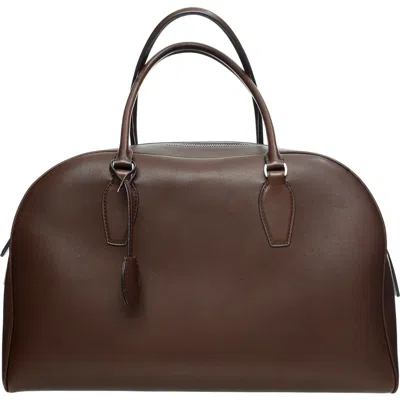 The Row Deep Brown Ans Bag In Brown