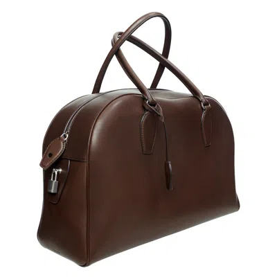 The Row Deep Brown Ans Bag In Brown