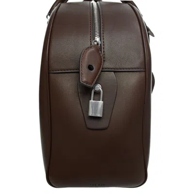 The Row Deep Brown Ans Bag In Brown