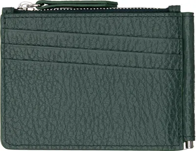 Maison Margiela Green Money Clip Wallet In Green