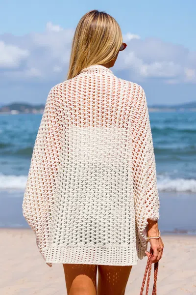 Cupshe Sandy Beach Open Front Crocheted Cover-up In Animal Print