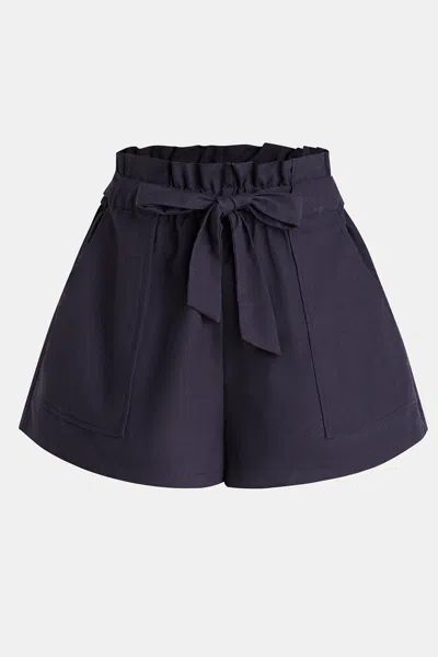 Cupshe X Jjd Sunsets In Capri Navy Shorts In Blue