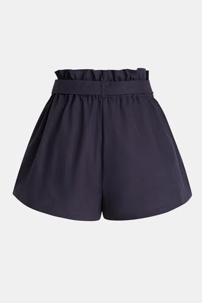 Cupshe X Jjd Sunsets In Capri Navy Shorts In Blue