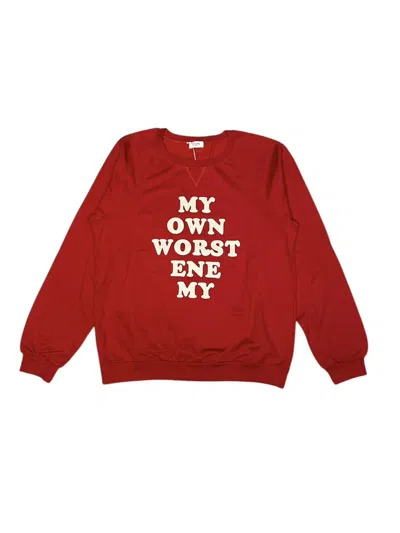 Pre-owned Celine S/s 20 David Kramer Sweatshirt In Red