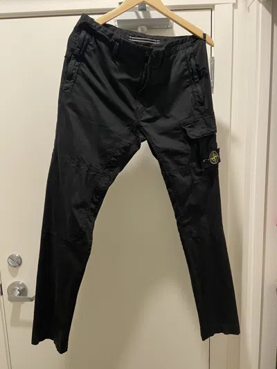 Pre-owned Stone Island 19ss Dye Treatment Cargo Pants In Black