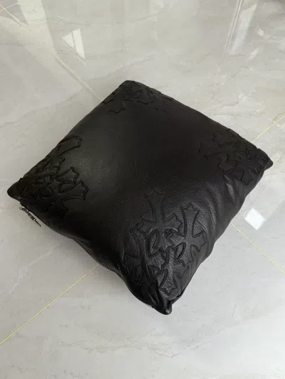 Pre-owned Chrome Hearts Black Cross Patched Pillow Large