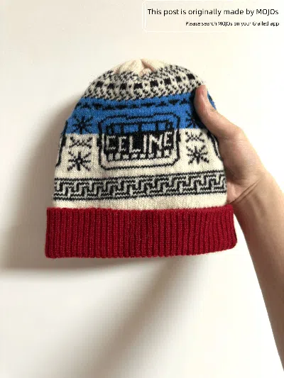Pre-owned Celine Ethical Style Knitwear Hat In Multi