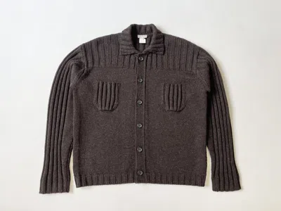 Pre-owned Dries Van Noten Early 2000s Brown Wool Cardigan