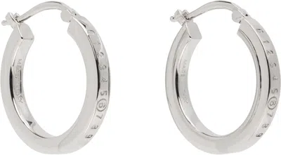 Mm6 Maison Margiela Numeric Hoop Earrings In Metallic