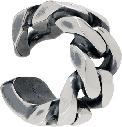 Mm6 Maison Margiela Chain Ear Cuff In Metallic