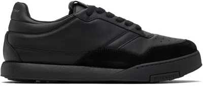 Givenchy Black Calf Leather Bos Taurus Low Top Sneakers In Multi