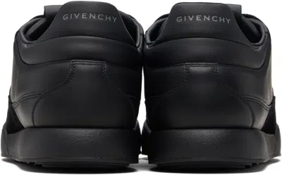 Givenchy Black Calf Leather Bos Taurus Low Top Sneakers In Multi