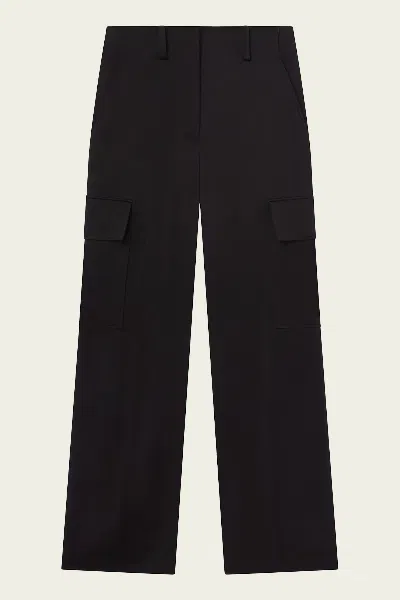 A.l.c Logan Satin Cargo Pant In Black In Black