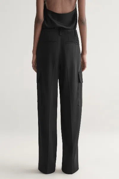 A.l.c Logan Satin Cargo Pant In Black In Black