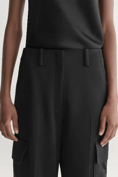 A.l.c Logan Satin Cargo Pant In Black In Black