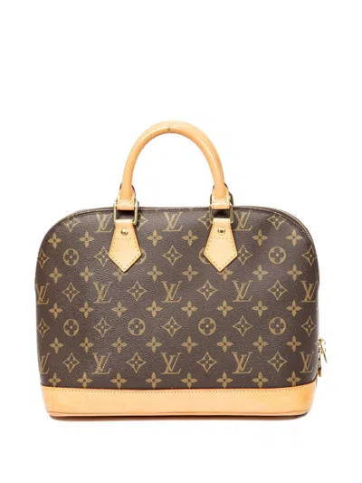 Pre-owned Louis Vuitton 2001 Alma Pm Monogram Tote Bag In Brown