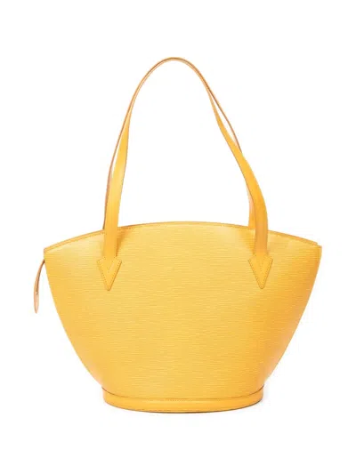 Pre-owned Louis Vuitton 1995 St-jacques Shopping Gm Textured Tote Bag In Yellow
