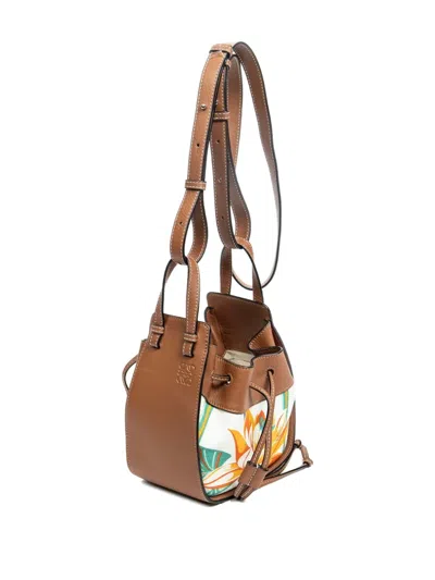 Pre-owned Loewe X Paula Ibiza Mini Hammock Bucket Bag In Neutral