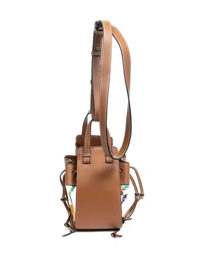 Pre-owned Loewe X Paula Ibiza Mini Hammock Bucket Bag In Neutral