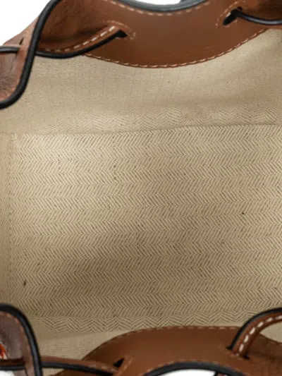 Pre-owned Loewe X Paula Ibiza Mini Hammock Bucket Bag In Neutral