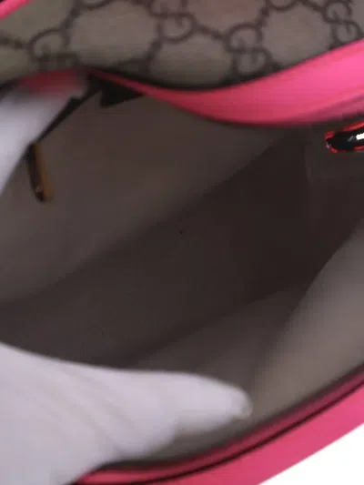 Pre-owned Gucci 2016-2025 Small Gg Supreme Ophidia Web Backpack In Brown