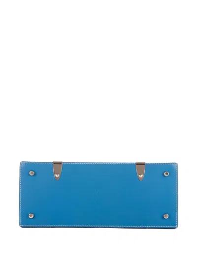 Pre-owned Goyard Saigon Pm Patterned Tote Bag In Blue