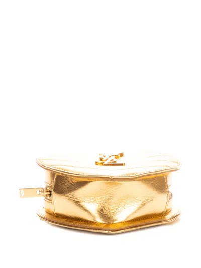 Pre-owned Saint Laurent Love Heart Cross Body Bag In Gold