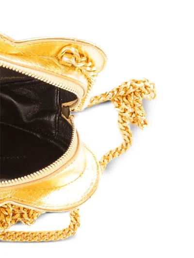 Pre-owned Saint Laurent Love Heart Cross Body Bag In Gold