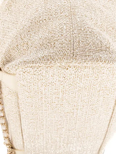 Pre-owned Chanel Deauville Drawstring-chain Backpack In Neutral