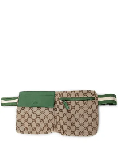 Pre-owned Gucci Monogram Belt Bag In Neutral