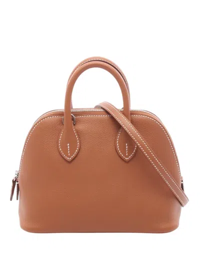 Pre-owned Hermes 2025 Mini Evercolor Bolide 1923 Satchel In Brown