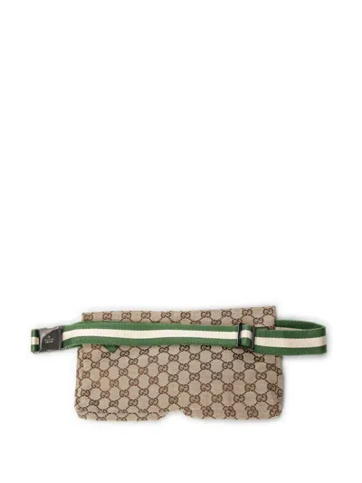 Pre-owned Gucci Monogram Belt Bag In Neutral