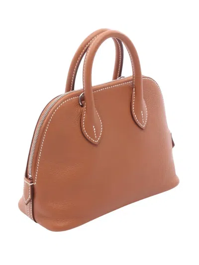Pre-owned Hermes 2025 Mini Evercolor Bolide 1923 Satchel In Brown