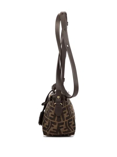 Pre-owned Fendi Mini By The Way Shoulder Bag In Brown