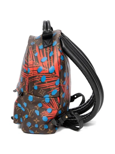 Pre-owned Louis Vuitton 2016 Monogram Jungle Dots Palm Springs Backpack In Brown