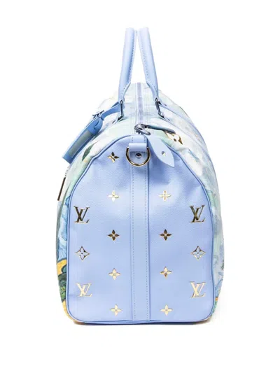 Pre-owned Louis Vuitton 2023 Van Gogh Keepall Bandoulière Handbag In Purple