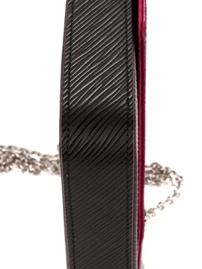 Pre-owned Louis Vuitton 2000s Embossed Chain Bag In Black