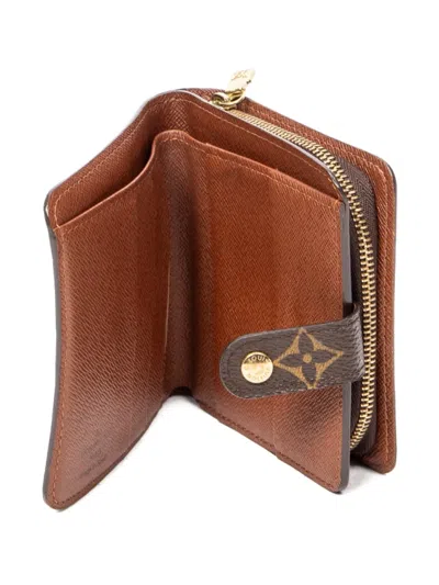 Pre-owned Louis Vuitton 2003 Pm Compact Zip Wallet In Brown